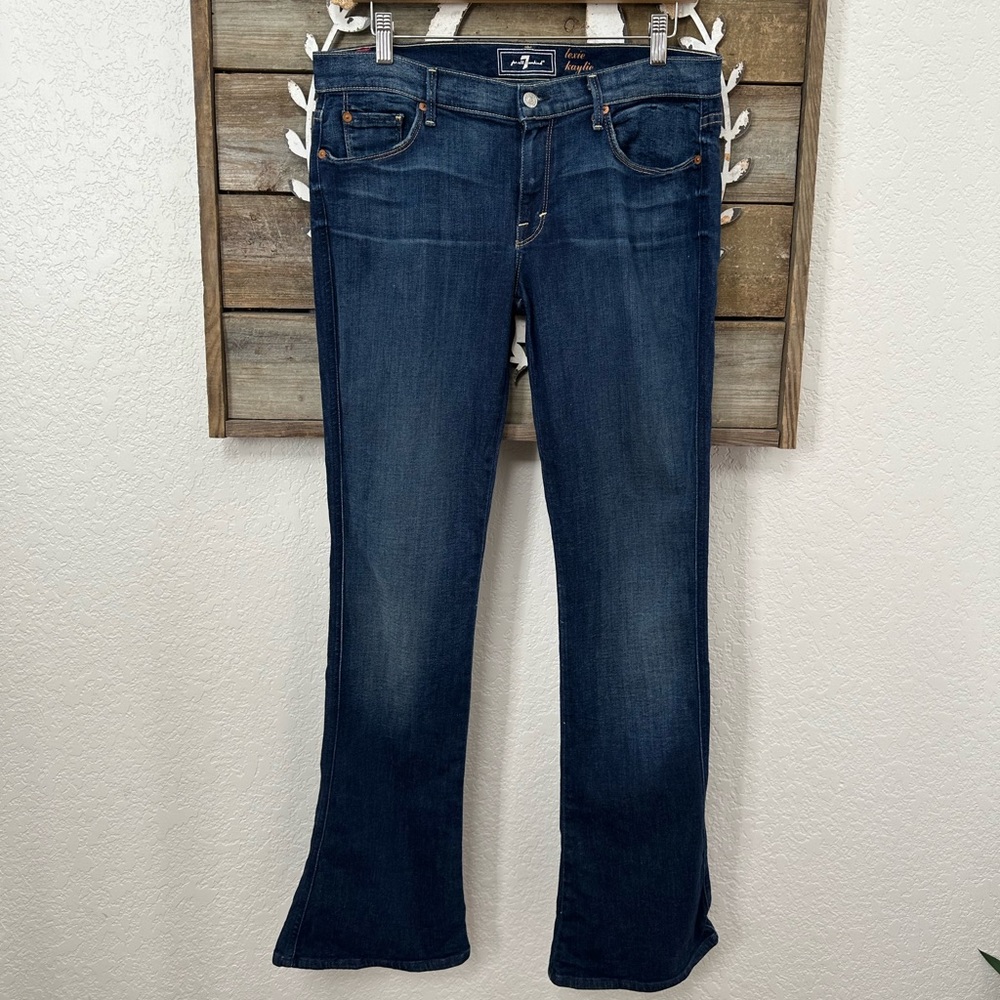 7famk Lexi Kaylie petite bootcut stretch cotton denim jeans size 32